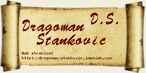 Dragoman Stanković vizit kartica